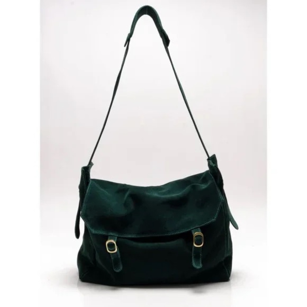FREE PEOPLE Zahara Suede Messenger Bag / Enchanted Forest - Picture 4 of 16